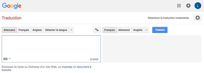 Google Traduction, traduction gratuite en ligne