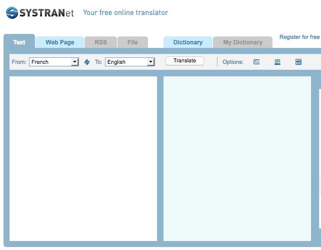 Systran, traduction gratuite en ligne