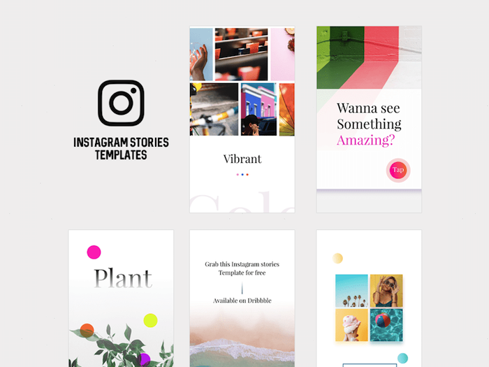 template de stories instagram