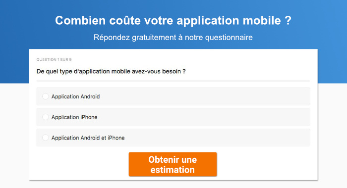 combien coûte une application mobile