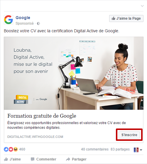 Facebook Ads lien direct