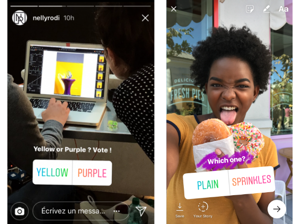 Stories Instagram sondage