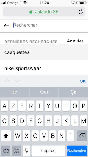 barre de recherche e-commerce