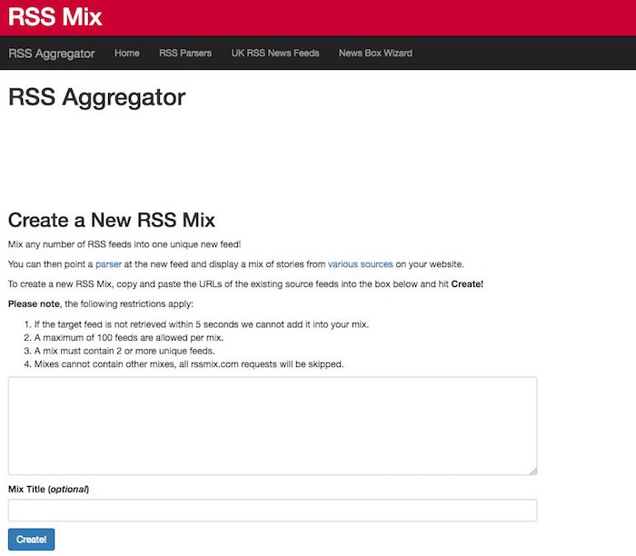 fusionner des flux rss avec rssmix