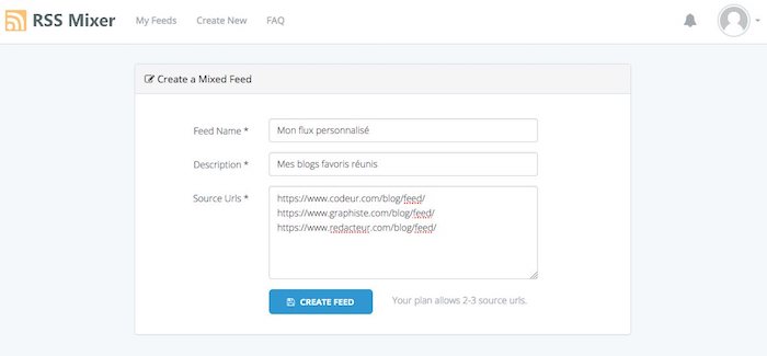 fusionner des flux rss avec rss mixer