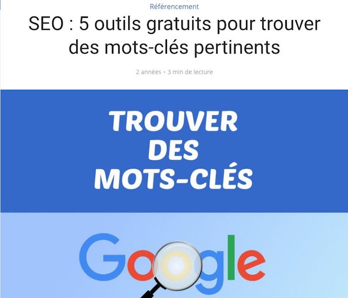 liste d'outils pour trouver des mots-clés