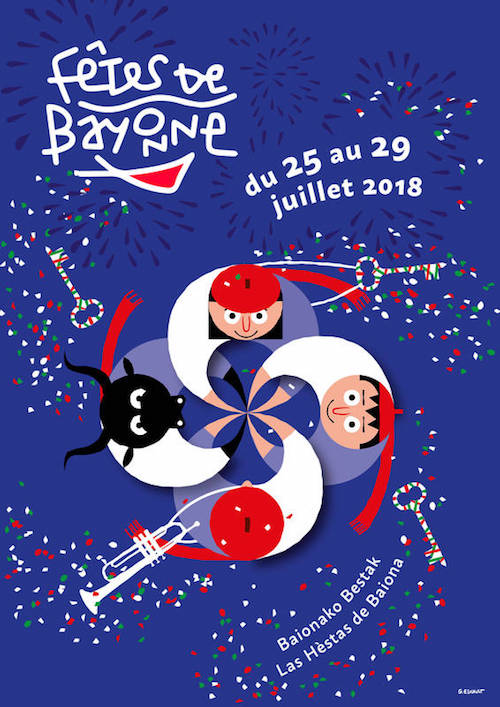 Affiche illustration foire de bayonne