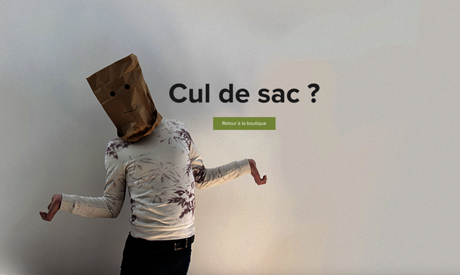 Erreur 404 site ecommerce