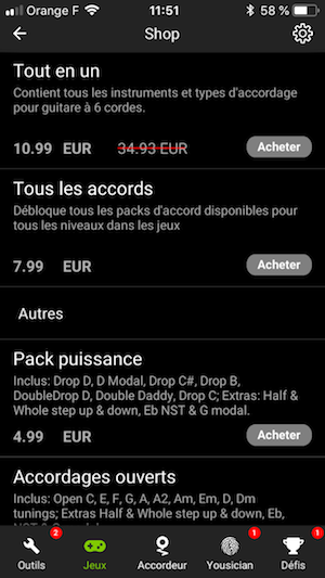 achats intégrés app