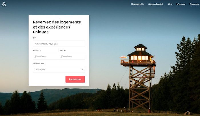 homepage airbnb