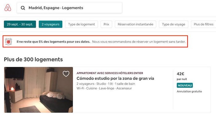 urgence sur airbnb