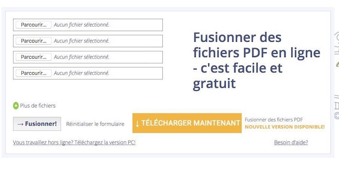 outil pour fusionner des pdf