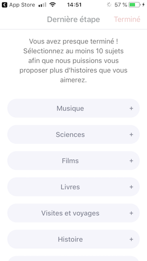 onboarding d'application mobile