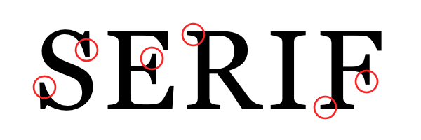 Exemple police Serif