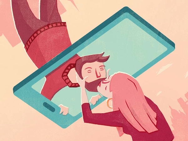 Flat illustration love