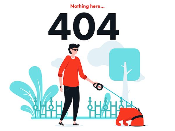 Flat illustration error 404