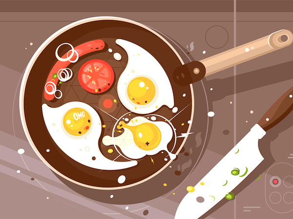 Cook flat illustration