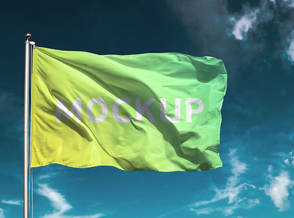 Mockup drapeau