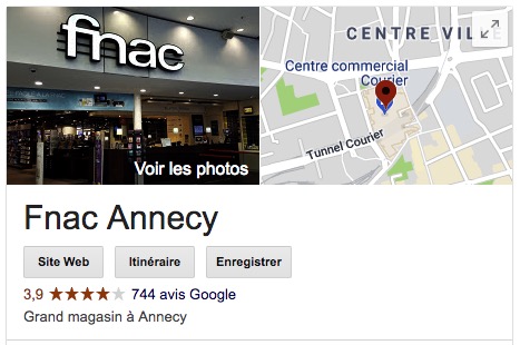 Avis google Fnac