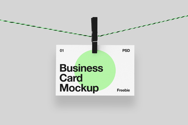 Hanging business card