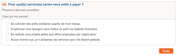 Questionnaire utilisation produit