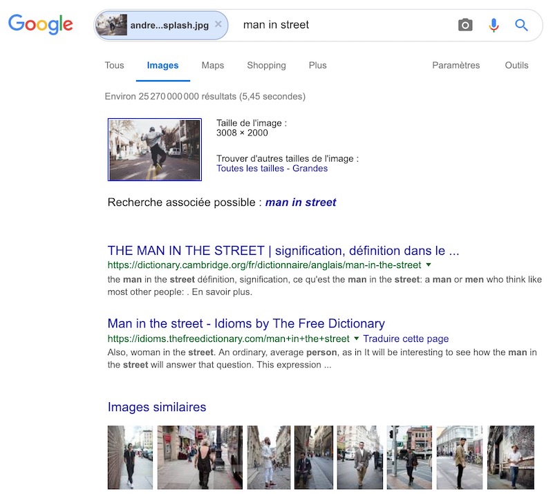 Google recherche image