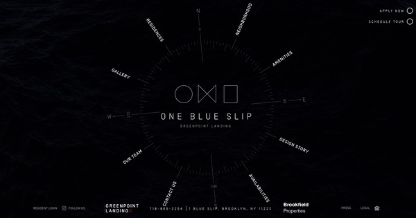 Menu boussole One Blue Slip