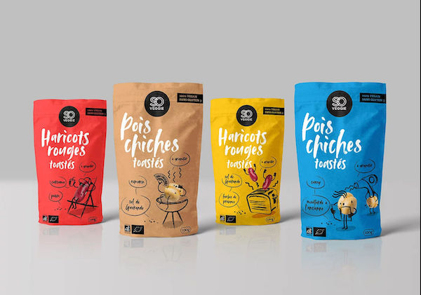 Packaging food illustration