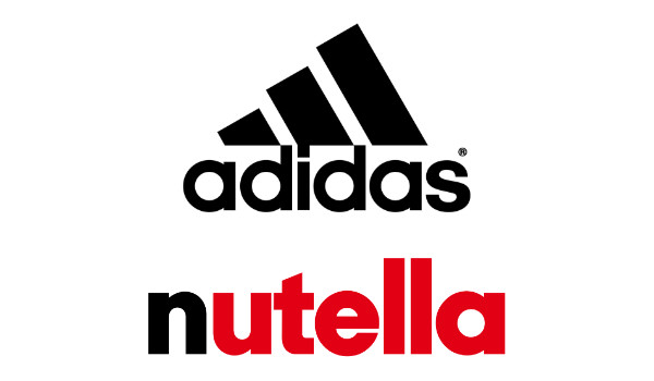 Typographie Nutella et Adidas