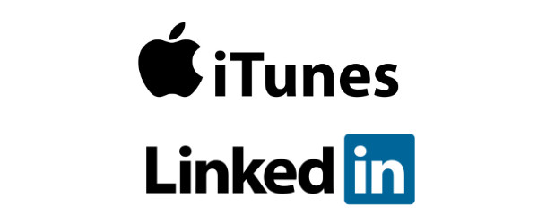 Typographie iTune et LinkedIn