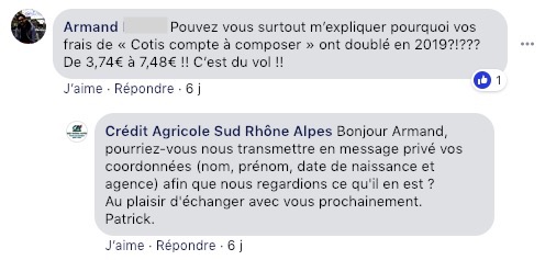 Commentaire négatif Facebook