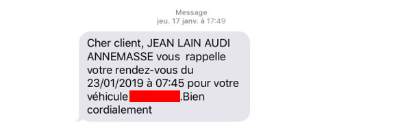 SMS rendez-vous