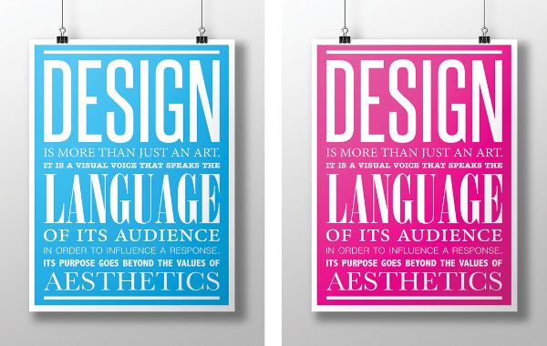 Mise en page affiche typographique