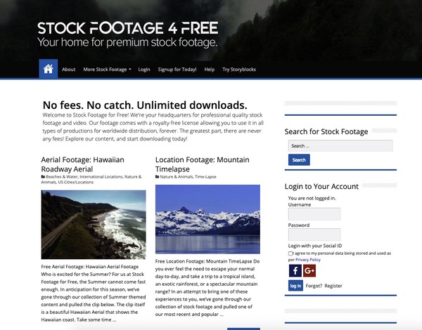 Stock footage for Free videos