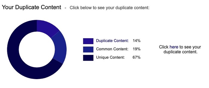 Duplicate Content Siteliner