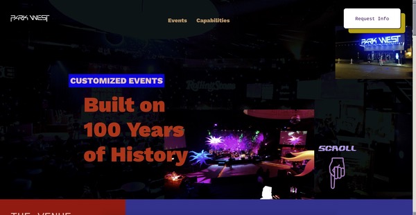 Park West Events site retro