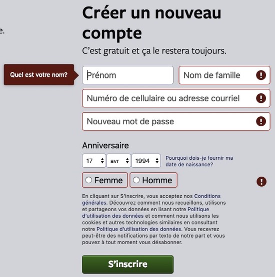 Questionnaire optimisé pour les daltoniens sur Facebook