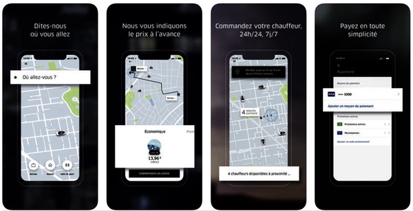 Uber menu hamburger