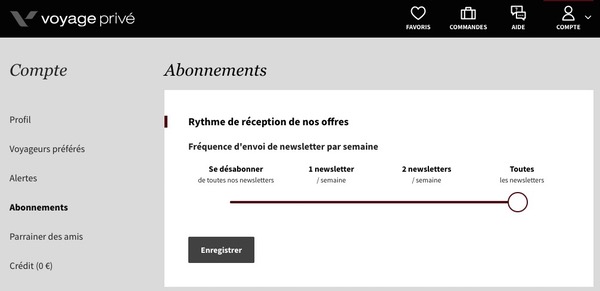 Pause abonnement emailing