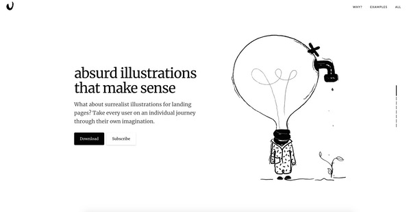 Site minimaliste Absurd