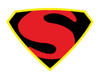 Logo Superman sur fond noir