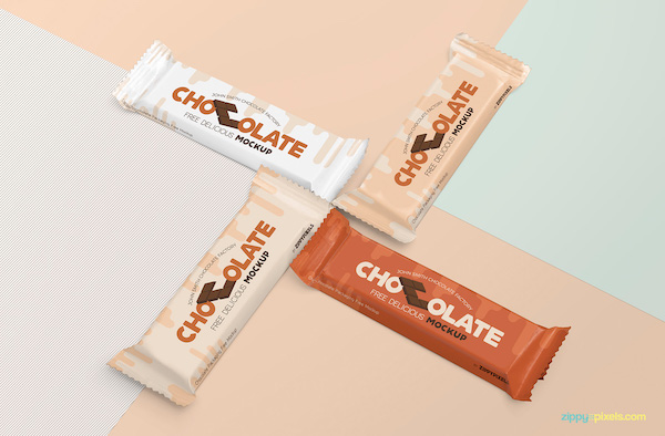 Mockup barre de chocolat