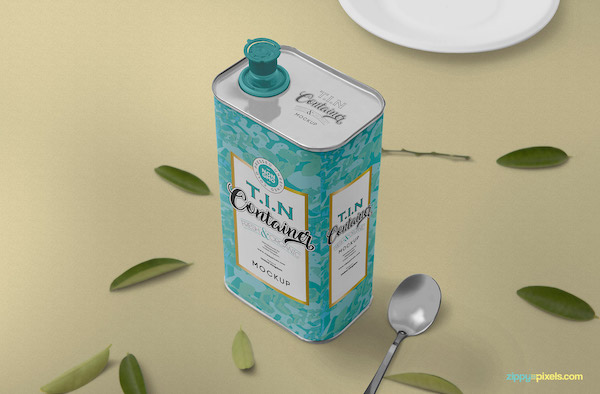 Mockup bouteille d'huile