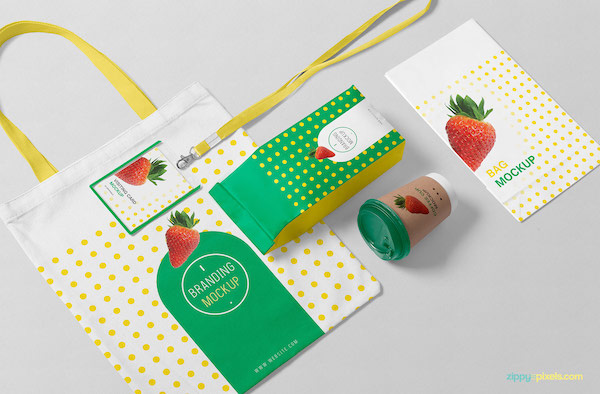 Mockup packaging branding