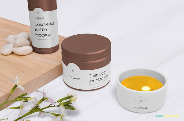 Récipients produits de beauté mockup