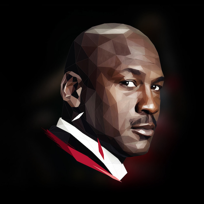 Micheal Jordan low poly art