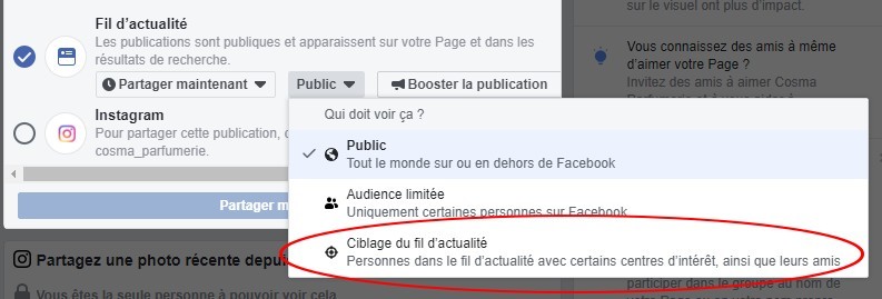 Ciblage Facebook