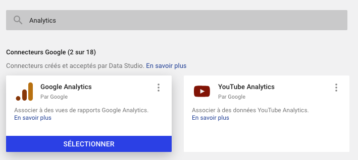 Google Analytics et Google Data Studio