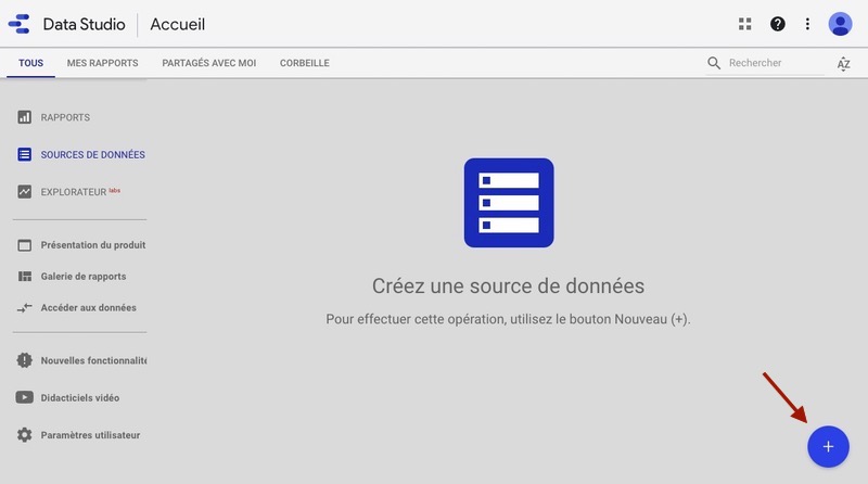 Sources de données Google Data Studio