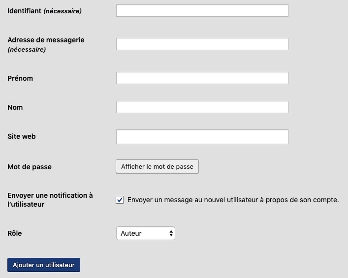 Ajouter un auteur dans WordPress